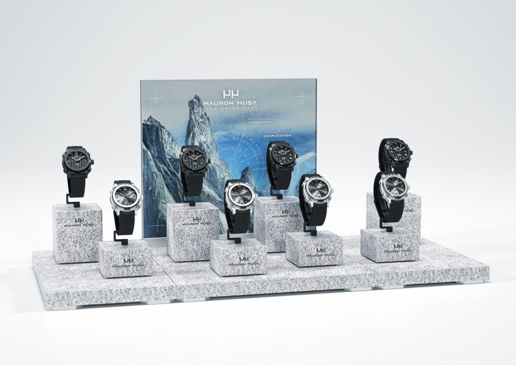 Présentoir de montres conçu pour le projet Packaging Design