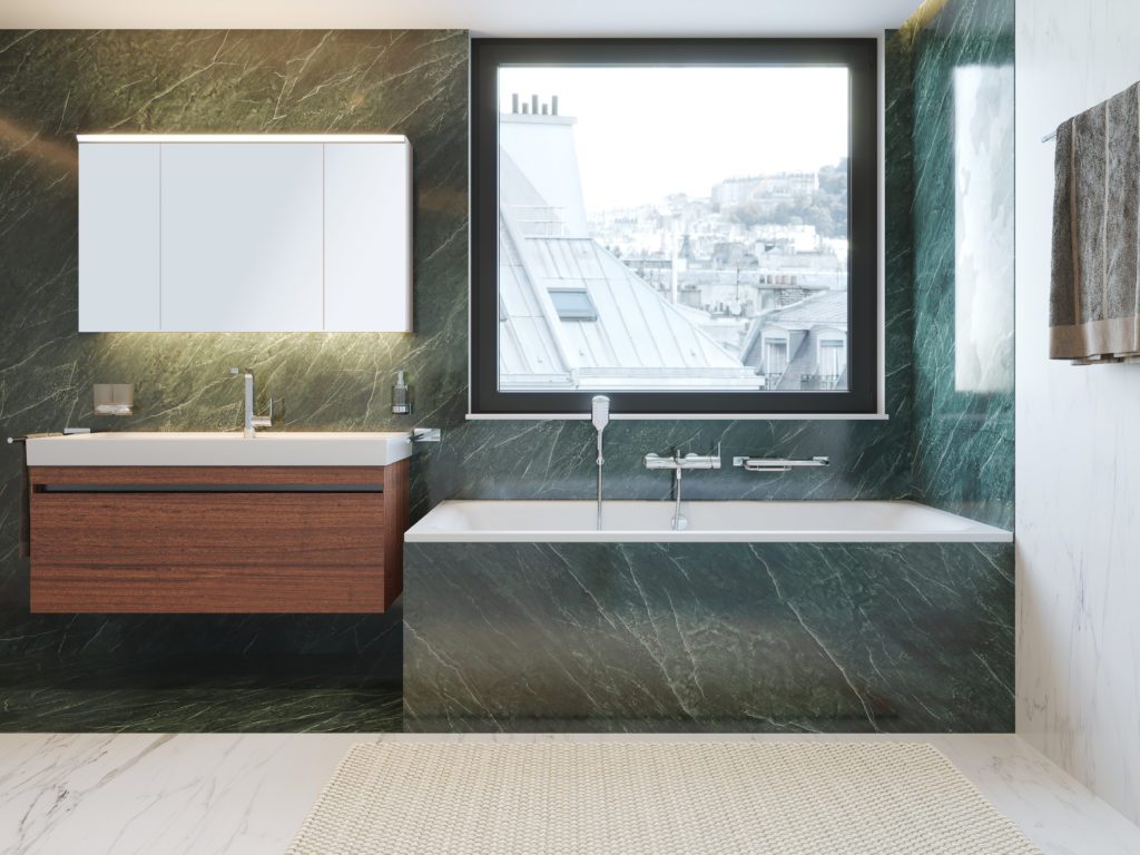 Salle de bain contemporaine du projet Procasa