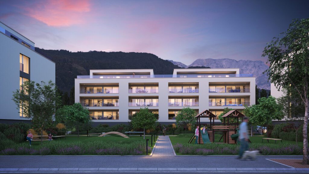 Domaine des Sources au crépuscule — Visualisation 3D par Kosdesign